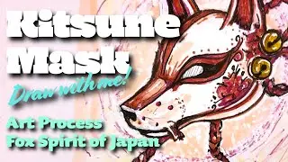 Japan&rsquo;s Fox Spirit in Art: Drawing a Kitsune Mask with Fountain Pen & Marker
