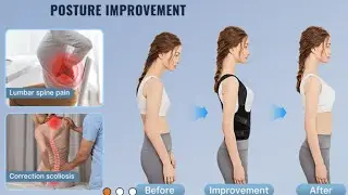 Fit Geno Back Brace Posture Corrector for Women and Men, Shoulder Straightener