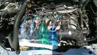 Makeshift Diesel Injector Fuel Return Flow Test