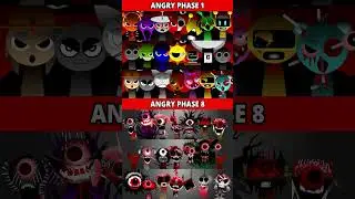 Angry Sprunki Phase 1 VS Phase 8*MIX VERSION* #viralshorts #sprunki #roblox