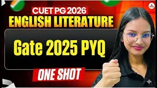 CUET PG English Literature 2026  Gate 2025 PYQ