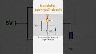 Transistor push-pull circuit. #slkor#transistor #pushpull