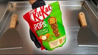 Turning KitKat Pops into Creamy Ice Cream Rolls 🍫✨ | Satisfying ASMR Dessert at -30&deg;C ❄️