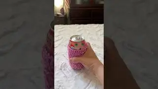 Crochet soda can cozy