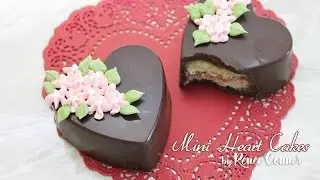 Chocolate Covered Mini Heart Cakes | Renee Conner