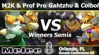 MVG FOX|Mew2King & Professor Pro vs. Gahtzhu & SS|Colbol - Melee Doubles Winner's Semis - SC:69