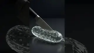 Transparent Cucumber Cutting 🥒 | Crystal Clear ASMR Slicing Sounds #satisfying #cucumbercutting #ai