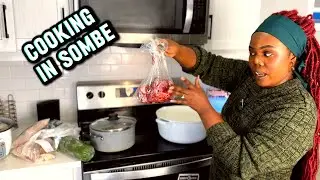 COOKING SOMBE/ CASSAVA LEAVES 🍃/Guteka isombe in KINYARWANDA🇷🇼
