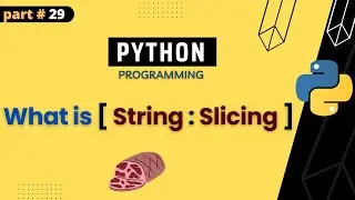 What is String Slicing in Python ? Python Tutorial For Absolute Beginners || Part #29