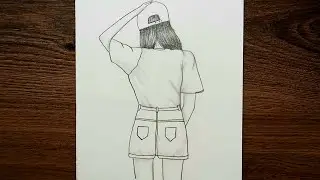 Şapkalı Güzel Kız Çizimleri / Karakalem Çizimleri / How to draw a girl drawing