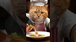 #catChef #cookingCat  #catVideo #realisticStyle #funCooking #soupRecipe #realisticAnimation #chefCat