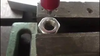 High-End HS-DE01 Electric Dot Peen Marking On Nuts by HeatSign
