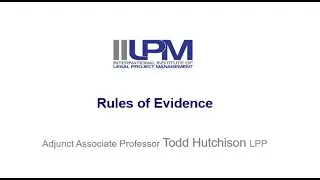 Rules of Evidence