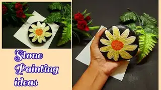 Stone painting || Painting on Stone || Easy Stone painting 🤍