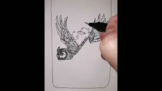 #drawing #relax FinelinerKugelschreiber #eule #night #beautiful Owl Flying Handycover Papier 