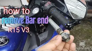 How To remove Bar end with inner tube/  Tips how to Install Bar end side mirror for Yamaha #r15v3