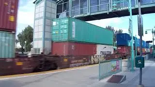 BNSF 7692 Westbound Double Stack Intermodal Train - Riverside, CA USA 2/2/2020