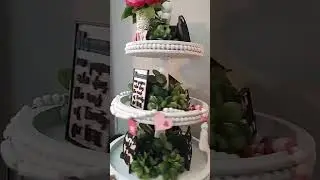 Farmhouse Mother's Day Tiered Tray Collection 2023. Check it out on YT @ heavenlyzendesigns!!