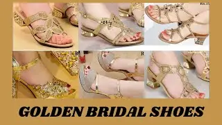 Golden Bridal Shoes - Gold Wedding Shoes Wedges 2023 - 2024 - Golden Bridal Shoes New Fashion Design