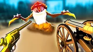 Can the Revolver and Gatling Gun Stop the Monster in Desert Skies?!