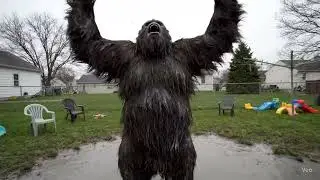 Bigfoot promoting Drainage system ads