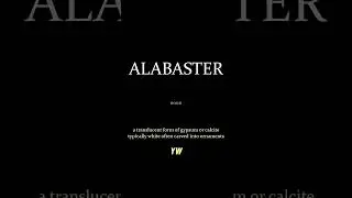 Alabaster #How to pronounce and meaning of the word #learnenglish #vocab #vocabulary #english