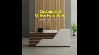 Modern Design Reception Desk   Modern Office Furniture in Dubai   MR Furniture