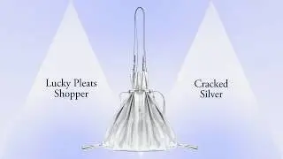 Lucky Pleats Shopper Cracked Silver