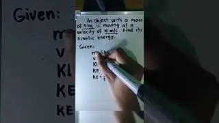 How to compute the kinetic energy of an object.#grade8science #kineticenergy #solvekineticenergy
