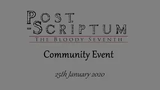 [Post Scriptum] Community Event 25.01.20