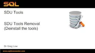 SDU Tools   35   Removing SDU Tools for SQL Server