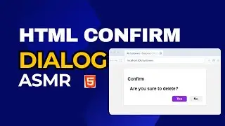 HTML Dialog Without JS Exploration with ASMR Coding 🌟