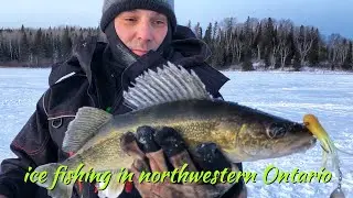 ICE FISHING REMOTE NORTHWESTERN ONTARIO!!! In search of winter gold!!