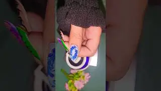 Blue And White Combination Is Very Beautiful Nailart Design #nails #nailart #shorts #viralvideo