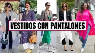 VESTIDOS CON PANTALONES | Moda 40 A&ntilde;os y M&aacute;s 👗👖❔