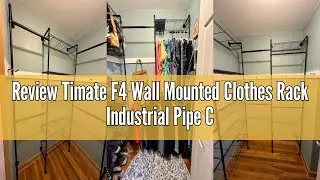 Review Timate F4 Wall Mounted Clothes Rack Industrial Pipe Clothing Rack for Hanging Clothes, Expand
