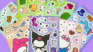 ASMR Sticker Journal with Kuromi, Melody, Cinnamoroll & Friends 🌸 | Cute Kawaii Aesthetic!