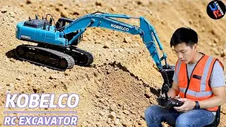 Strong Scale 1/16 : RC Excavator KOBELCO - CAT D6 DOZER - VOLVO A40G - TOYOTA HILUX  | RC Market