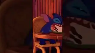 Blu Sees Stitch spitting out a cake just like Chomly