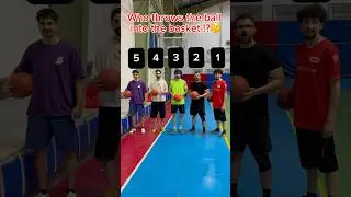 Who throws the ball into the basket⁉️🤔#shorts #challenge #basketball