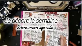 Comment je d&eacute;core mon Agenda avec du washi, des stickers, du papier craft etc  #planner #journaling