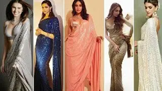 Trendy Sequence Saree Designs 2022 / New Sequin Saree designs / Latest Sequence Saree Designs