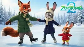 Zootopia 2 | Nick & Judy’s Skiing Adventure with Violet 🎿🎄 | Nick Judy Stories | Short Animation