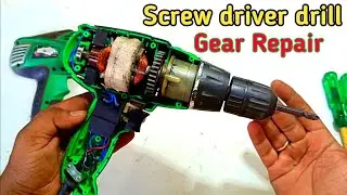 ▶️ Power Drill machine Repair || screw driver drill gear box repair