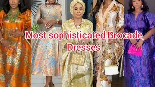 Most Sophisticated Brocade Boubou gown styles | Damask dress designs | Brocade dresses