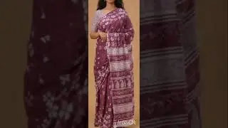 classic jaipuri block printed cotton mulmul saree with blouse pc.