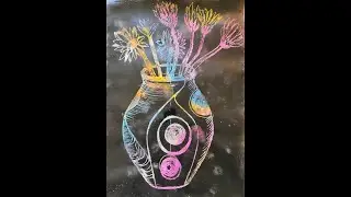 Výtvarka s Katkou - Voskové sgrafito : zátišie [PRE DETI]