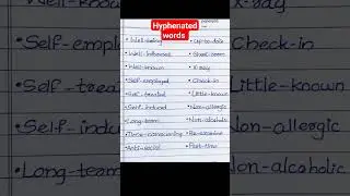 Hyphenated words in OET Listening & Writing #oettips #vocabularywords #learnenglish