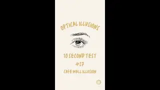 Optical Illusion #challenge - 10 Second Test 27 CAFE WALL ILLUSION