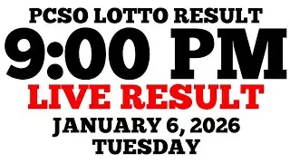 Lotto Result Today 9:00 PM Draw January 6, 2026 Tuesday PCSO LIVE Result